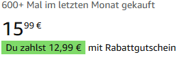 Darstellung des Coupons auf Amazon