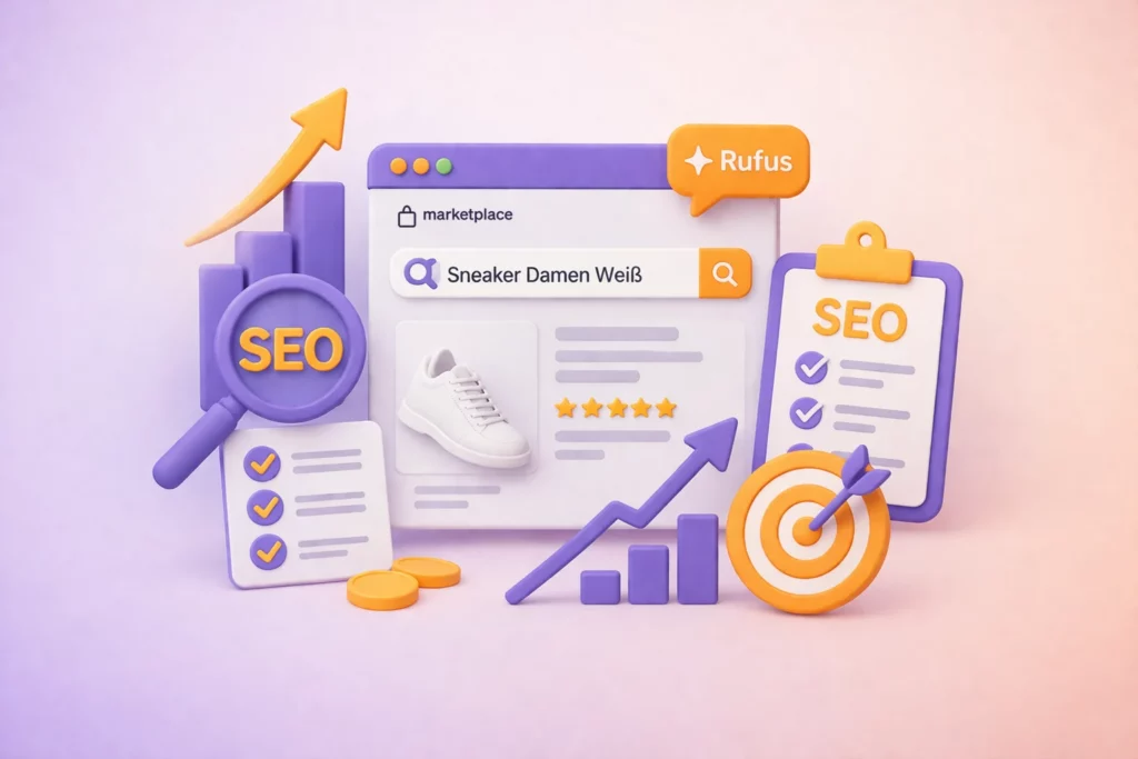 Stilisierte Grafik zum Thema Amazon SEO